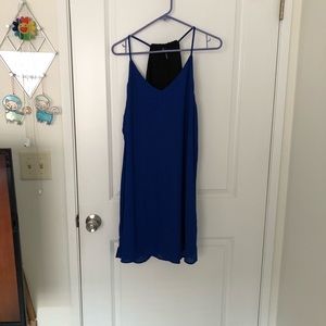 Blue racerback dress